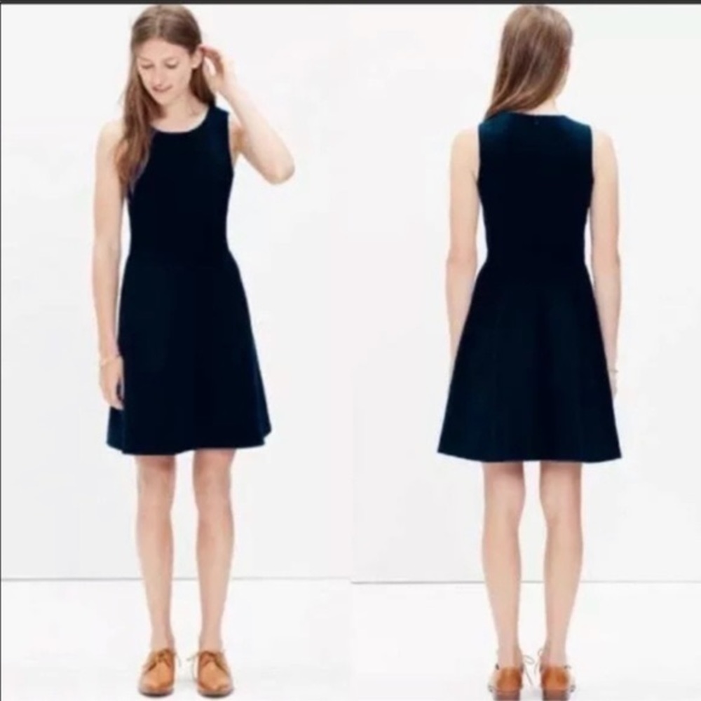 NWT Madewell Dress Anytime Scuba Dress A-Line Dress Size XS Navy